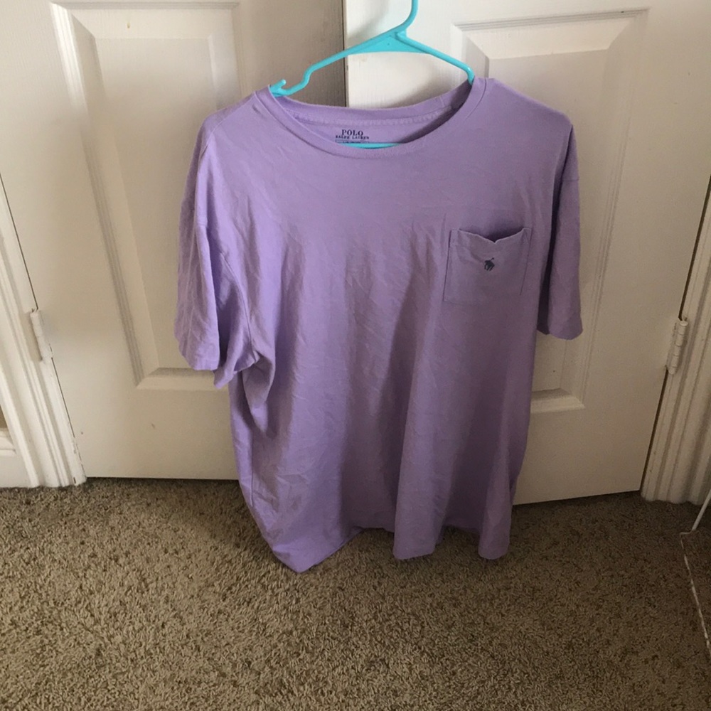 Men’s polo Ralph Lauren light purple pocket tee